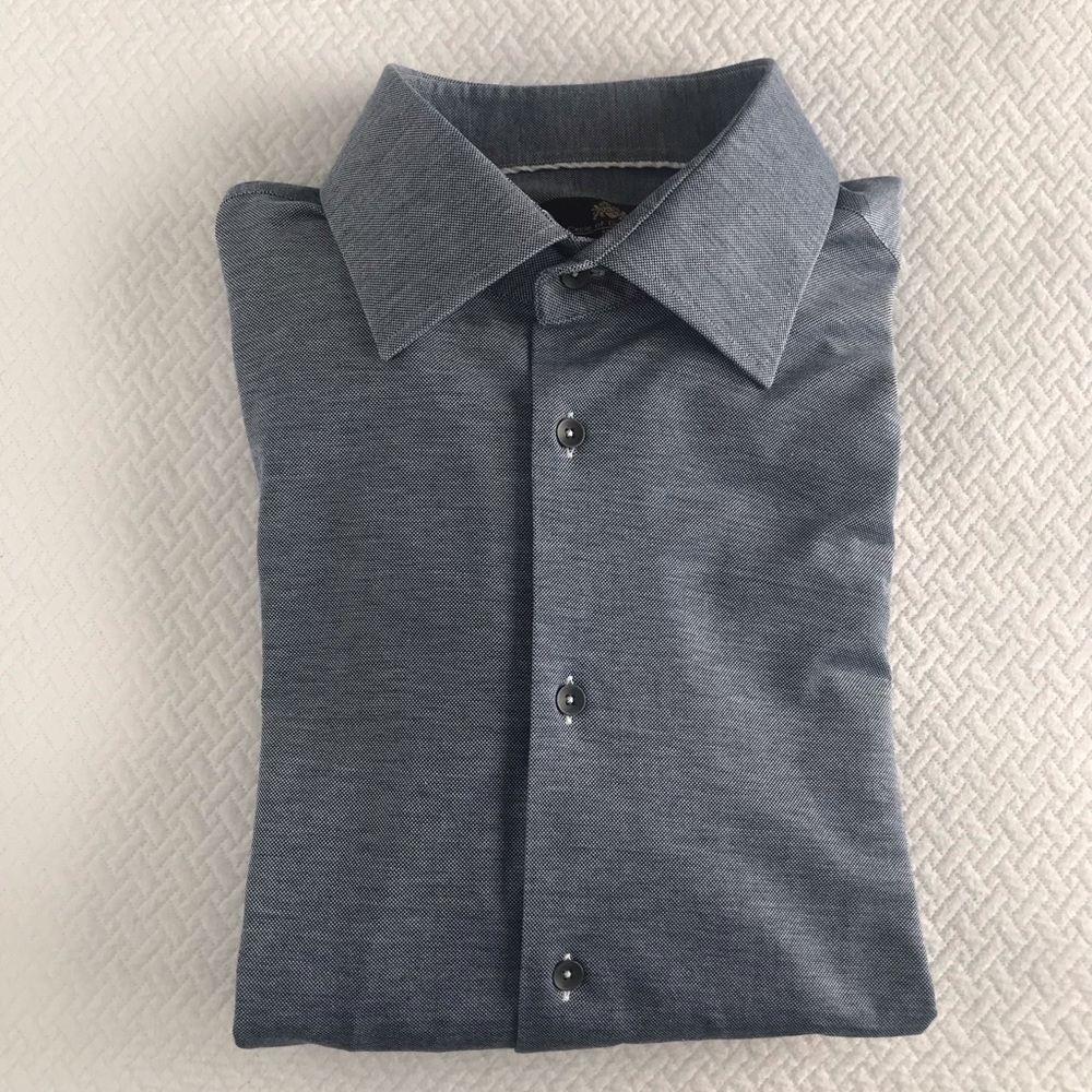 Circle of gentlemen navy blue dress shirt 17 34/35